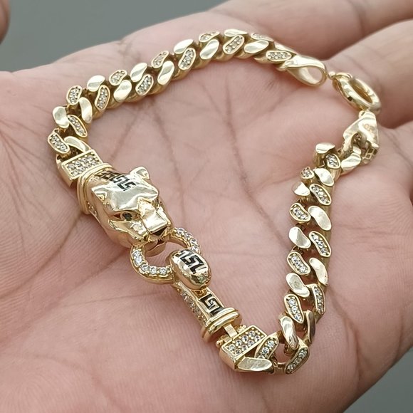 10kt real gold fancy bracelet for women size 7.5 inches